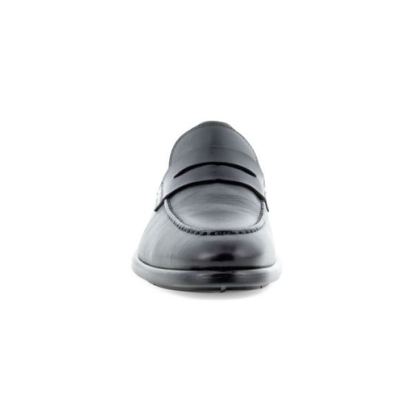 ECCO SHOES -CITYTRAY MEN'S PENNY LOAFER-BLACK/BLACK