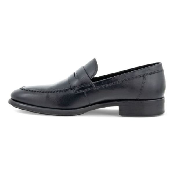 ECCO SHOES -CITYTRAY MEN'S PENNY LOAFER-BLACK/BLACK