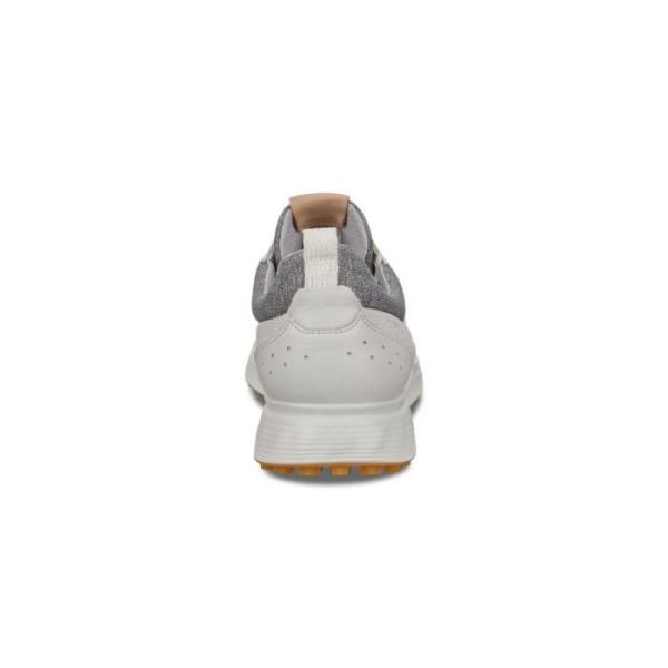 ECCO SHOES -MEN'S SPIKELESS S-CASUAL GOLF SHOES-WHITE/OAK