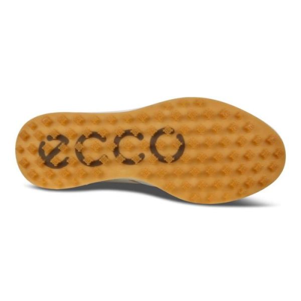 ECCO SHOES -MEN'S SPIKELESS S-CASUAL GOLF SHOES-WHITE/OAK