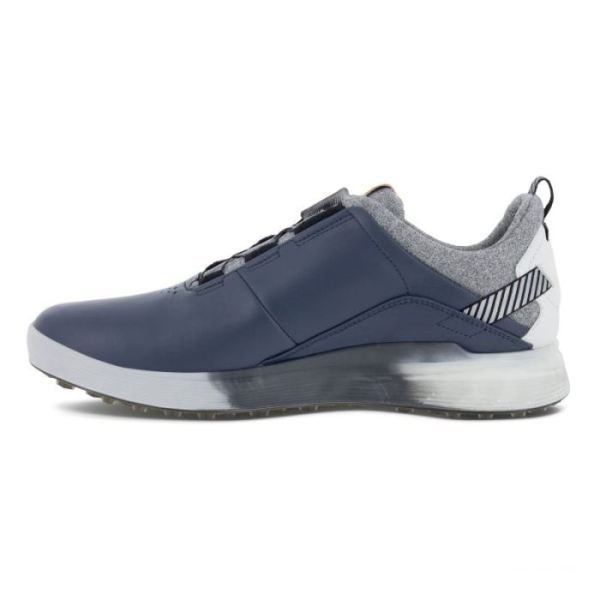 ECCO SHOES -MEN'S GOLF S-THREE GOLF SHOE-OMBRE/WHITE
