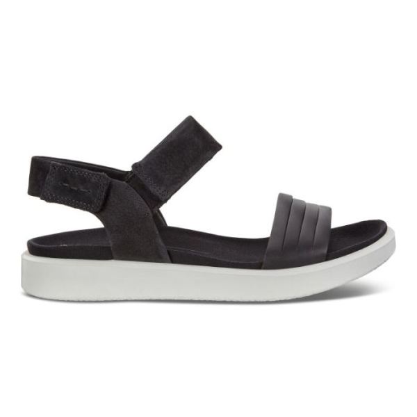 ECCO SHOES -FLOWT WOMEN'S FLAT SANDAL-BLACK/BLACK