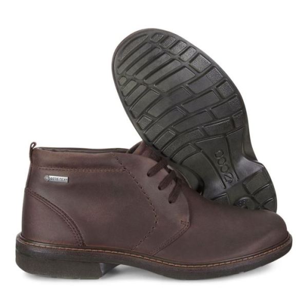 ECCO SHOES -TURN GTX MEN'S CHUKKA TIE-COCOA BROWN