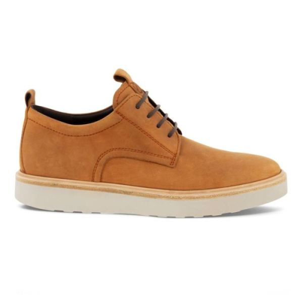 ECCO SHOES -TECHWELT MEN'S OXFORD-AMBER