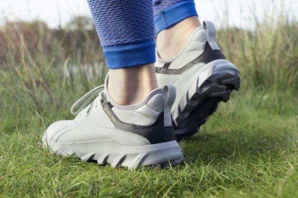 ECCO SHOES -MX WOMEN'S LOW-SILVER GREY