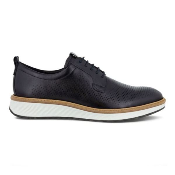 ECCO SHOES -ST.1 HYBRID MEN'S 5-EYELET DERBY SHOE-BLACK