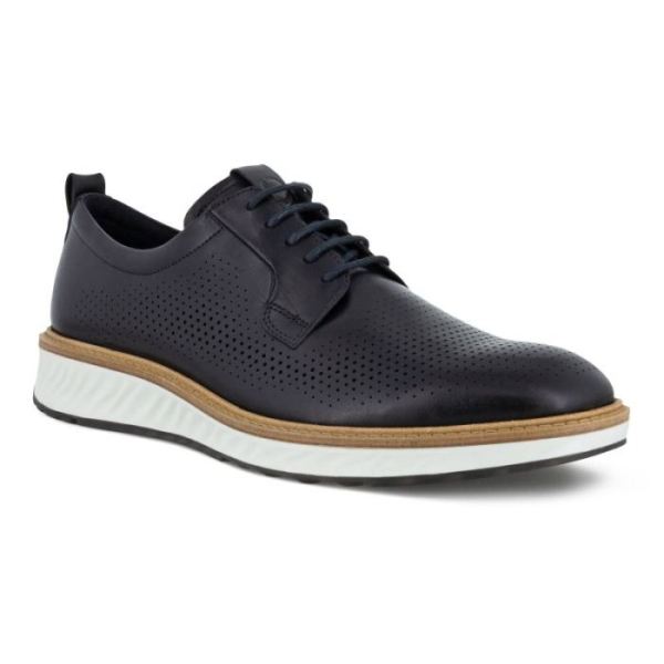 ECCO SHOES -ST.1 HYBRID MEN'S 5-EYELET DERBY SHOE-BLACK