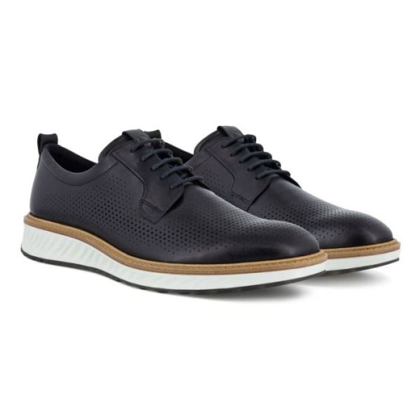 ECCO SHOES -ST.1 HYBRID MEN'S 5-EYELET DERBY SHOE-BLACK
