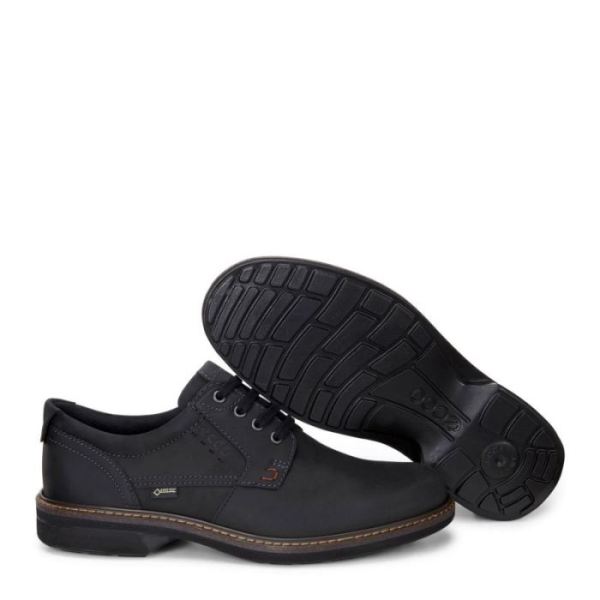ECCO SHOES -TURN GTX PLAIN TOE TIE-BLACK/BLACK