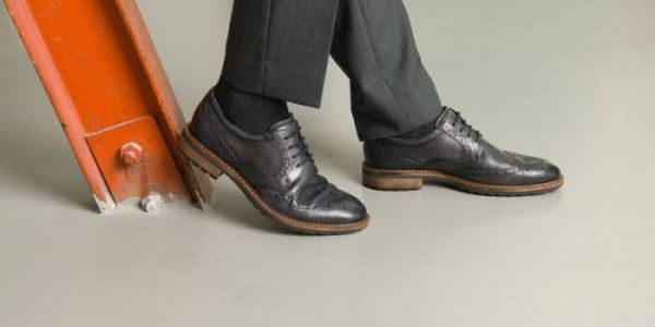 ECCO SHOES -VITRUS I WING TIP TIE-MOONLESS