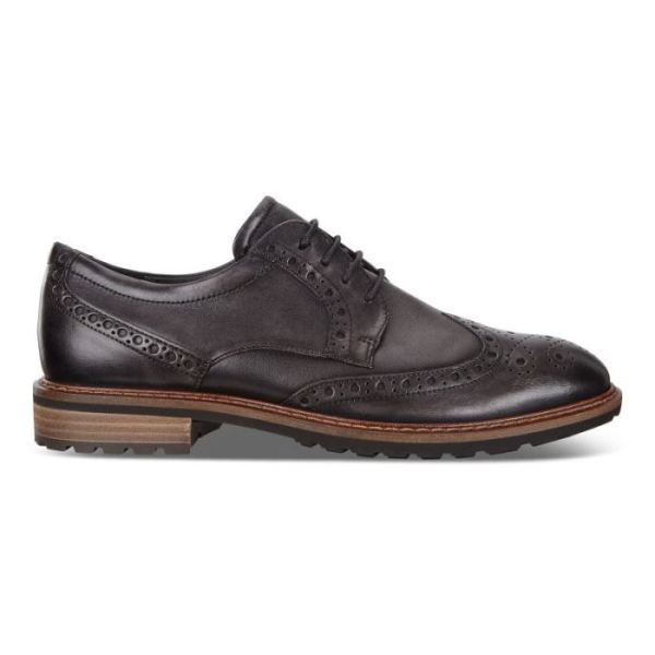 ECCO SHOES -VITRUS I WING TIP TIE-MOONLESS