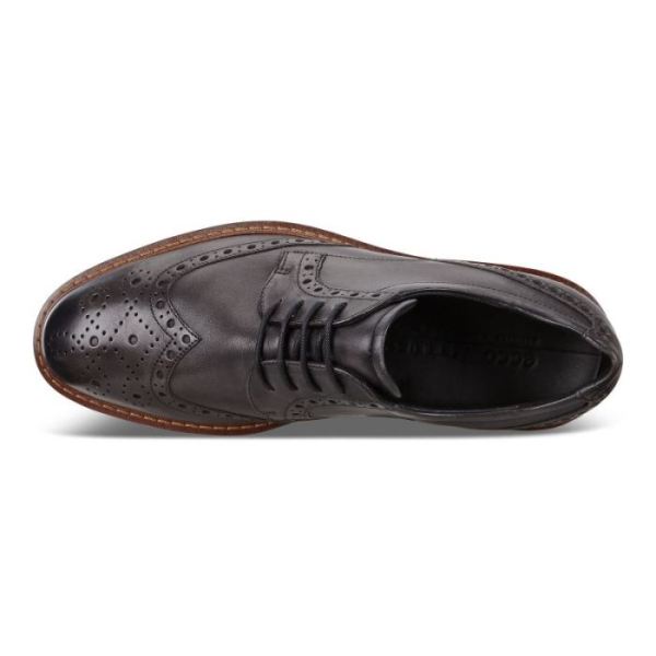 ECCO SHOES -VITRUS I WING TIP TIE-MOONLESS