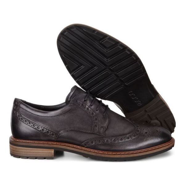 ECCO SHOES -VITRUS I WING TIP TIE-MOONLESS