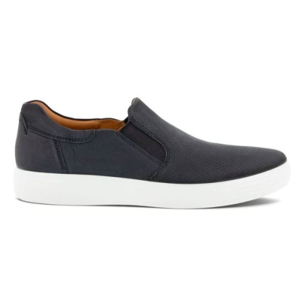 ECCO SHOES -SOFT 7 MEN'S SLIP-ON-BLACK