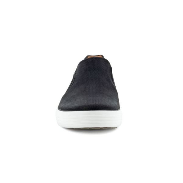 ECCO SHOES -SOFT 7 MEN'S SLIP-ON-BLACK