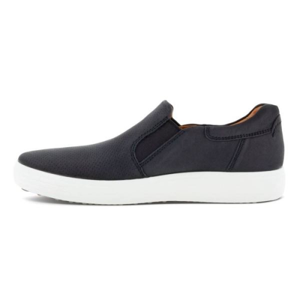 ECCO SHOES -SOFT 7 MEN'S SLIP-ON-BLACK