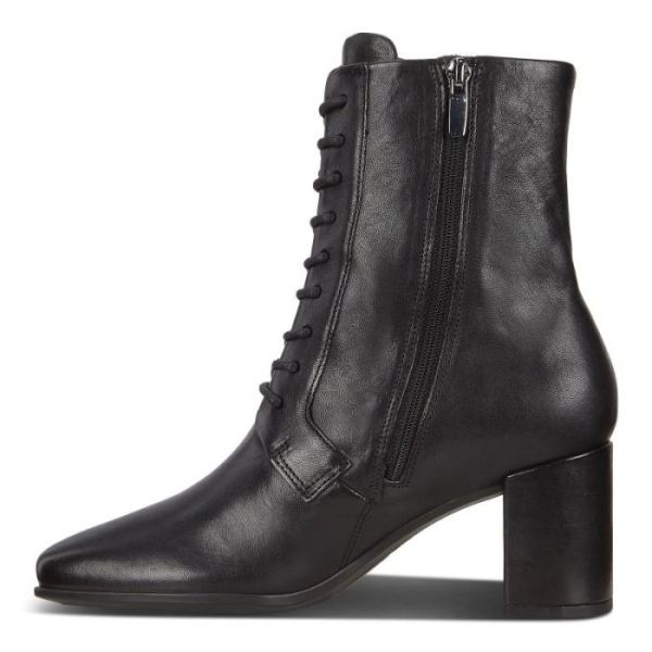 ECCO SHOES -SHAPE 60 WOMEN'S SQUARED LACE-UP BOOT-BLACK