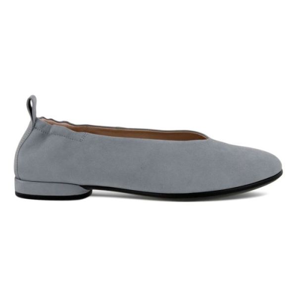 ECCO SHOES -ANINE WOMEN'S FLAT BALLERINA-SILVER GREY