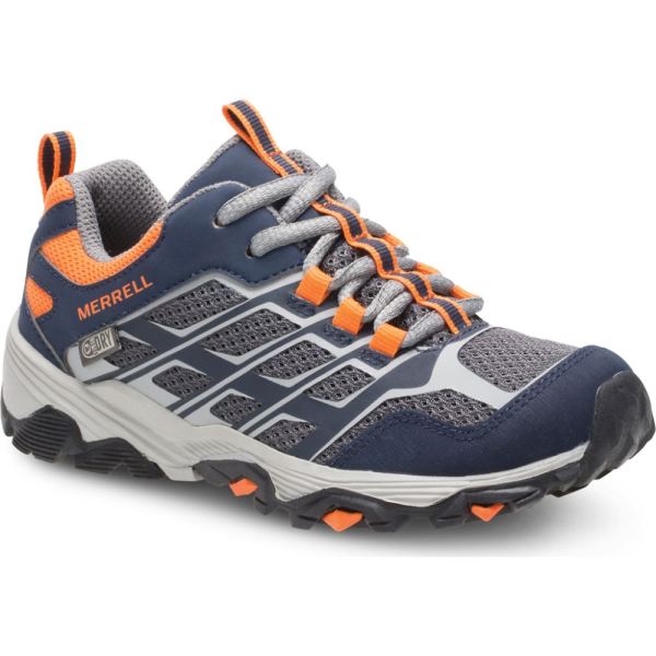 Merrell |  Moab FST Low Waterproof Shoes-Navy/Grey/Orange