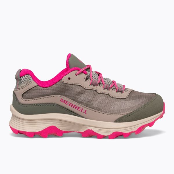 Merrell |  Moab Speed Low Waterproof-Stone/Island/Pink