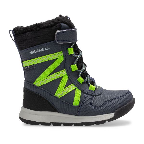 Merrell | Snow Crush 2.0 Waterproof Jr. Boot-Navy/Lime