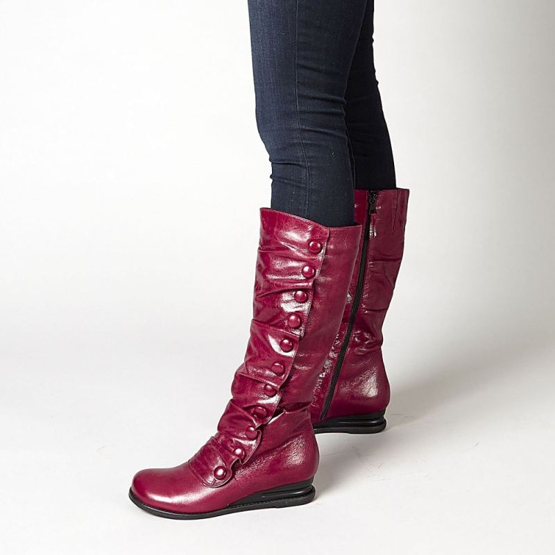 MIZ MOOZ WOMEN'S BOBBIE WIDE CALF-Ruby