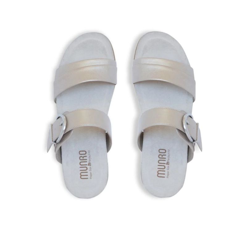 Munro Sandals | Women'S Marissa-Taupe Metallic Sheep | Quick Ship!