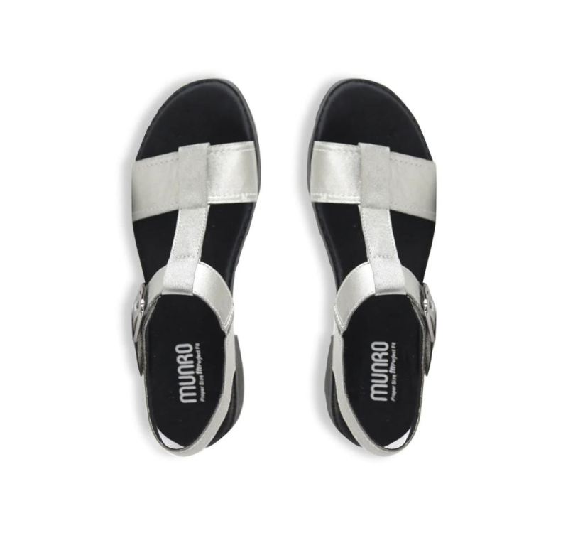 Munro Sandals | Women'S Mel-Silver Metallic | Quick Ship!