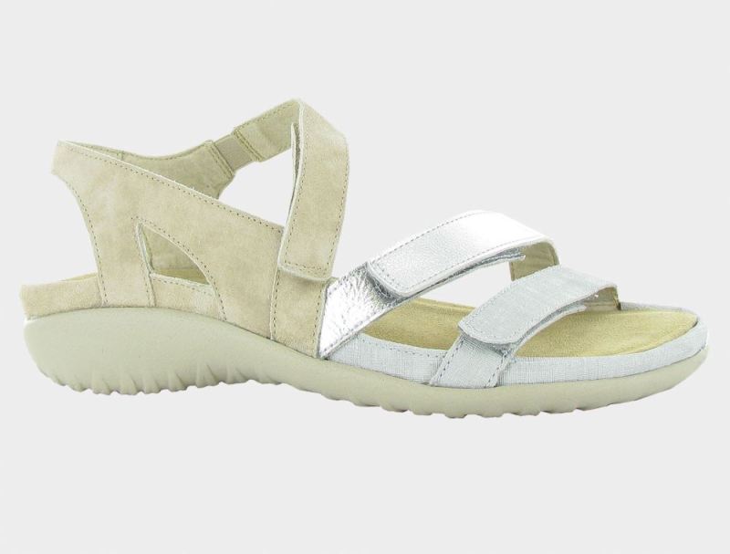 Naot | Whetu-Gray Linen Lthr / Soft Silver Lthr / Sand Stone Suede