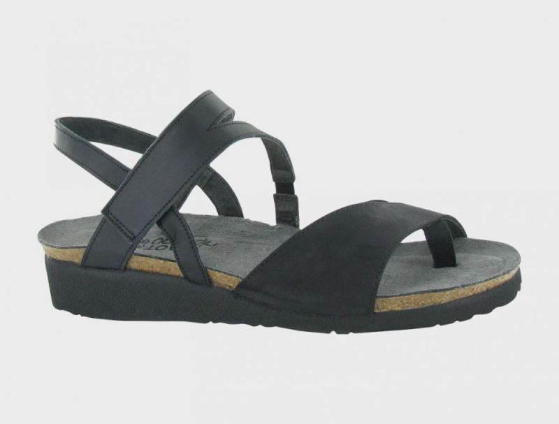 Naot | Blaire-Black Velvet Nubuck / Jet Black Lthr