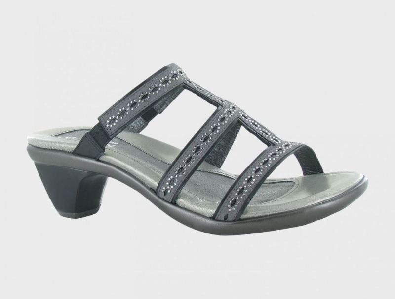 Naot | Novel-Dark Gray / Black Stones