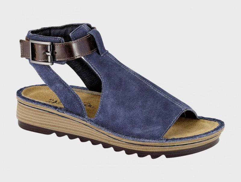 Naot | Verbena-Midnight Blue Suede / Walnut Lthr