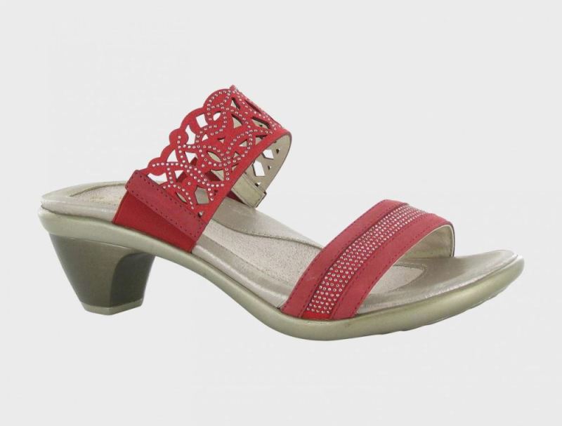 Naot | Contempo-Brick Red Nubuck / Red w / Bronze Rivets