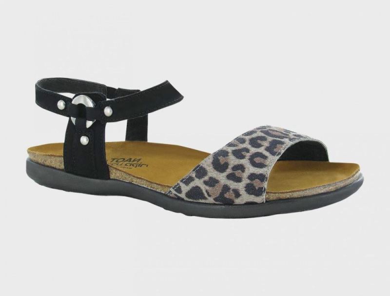 Naot | Sabrina-Cheetah Suede / Black Velvet Nubuck
