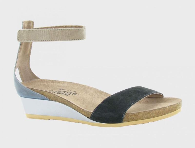 Naot | Pixie-Oily Black Suede / Vintage Slate Lthr / Khaki Beige Lthr