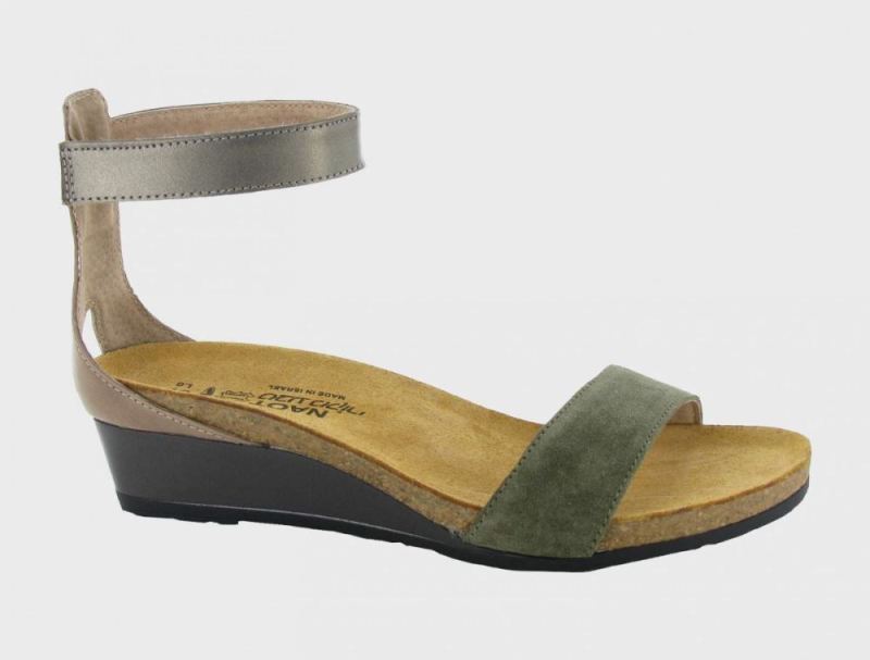 Naot | Pixie-Oily Olive / Arizona Tan / Pewter