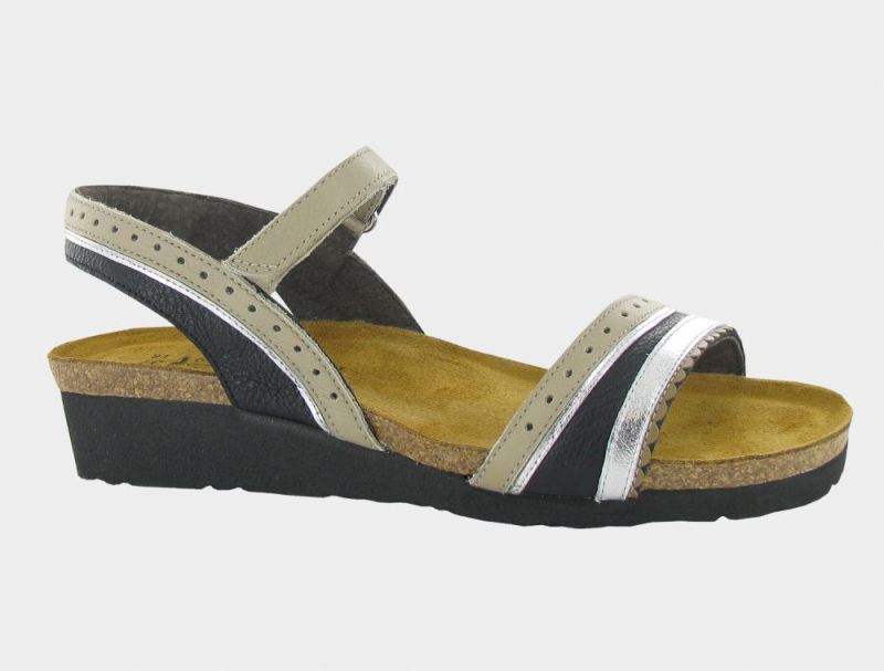 Naot | Beverly-Soft Black / Soft Beige / Soft Silver