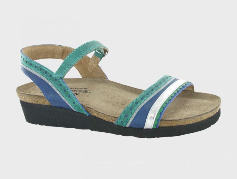 Naot | Beverly-Oily Emerald / Oily Blue / Silver Mirror