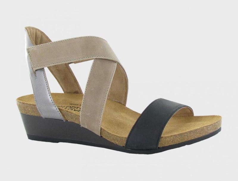 Naot | Vixen-Oily Coal / Khaki Beige / Mirror