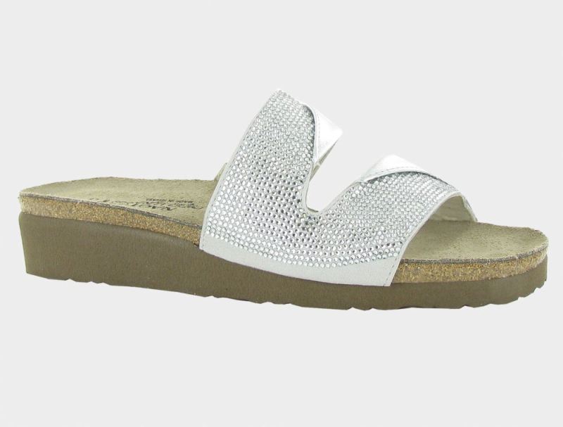 Naot | Mila-Gray Micro w / Silver Rivets / Soft Silver Lthr
