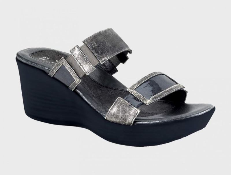 Naot | Treasure-Metal Leather / Gray Patent