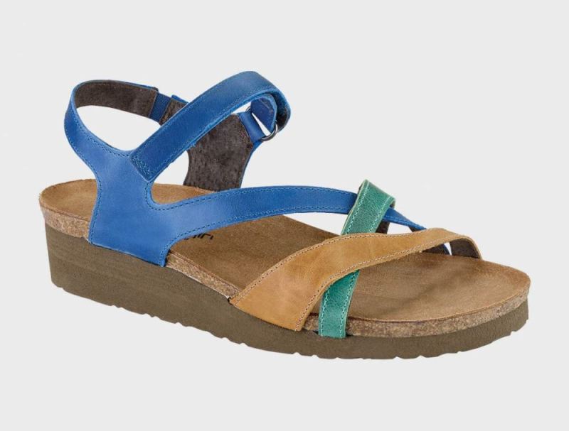Naot | Sophia-Oily Blue / Oily Dune / Emerald