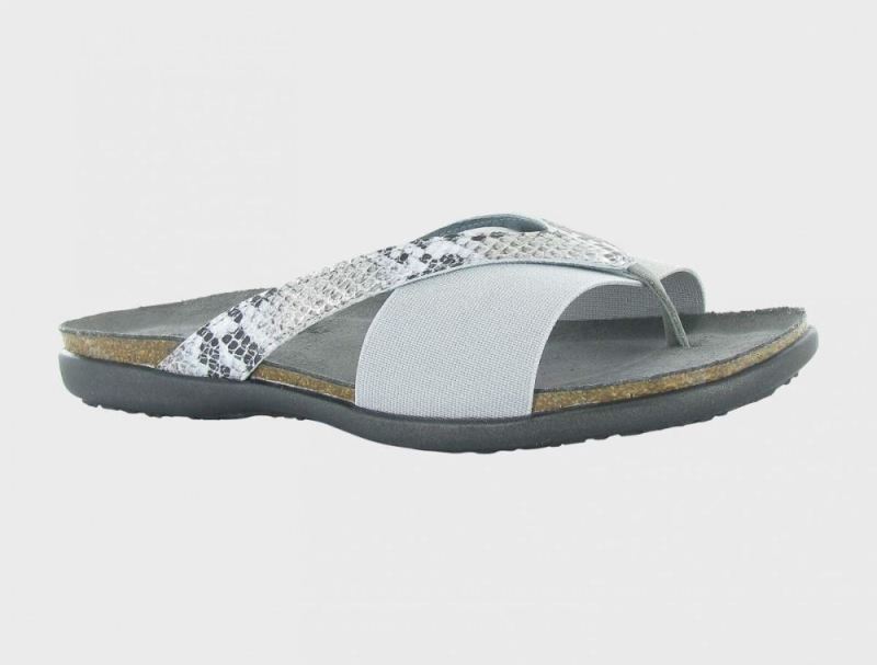 Naot | Penelope-Ice Gray Elastic / Gray Cobra Lthr / Light Gray Nubuck