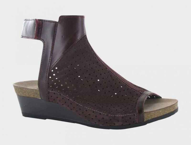 Naot | Oz-Perforated Burgundy Suede / Bordeaux Lthr / Violet Nubuck
