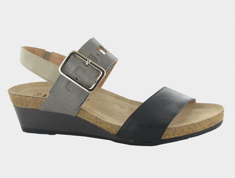 Naot | Dynasty-Soft Black Lthr / Foggy Gray Lthr / Soft Beige Lthr