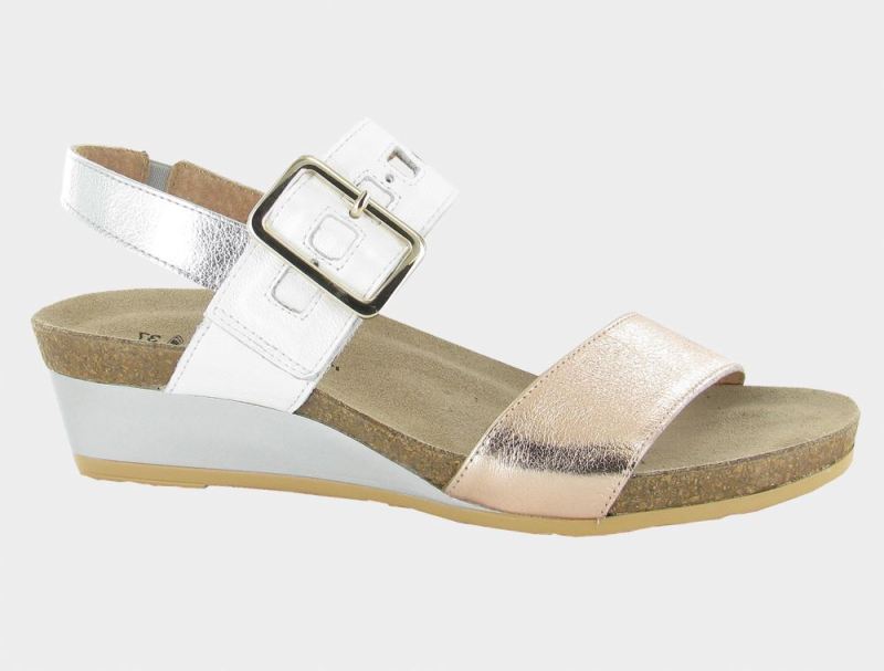 Naot | Dynasty-Soft Rose Gold Lthr / White Pearl Lthr / Soft Silver Lthr