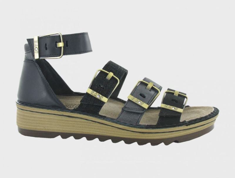 Naot | Begonia-Black Velvet / Metallic Road / Black Crackle / Jet Black