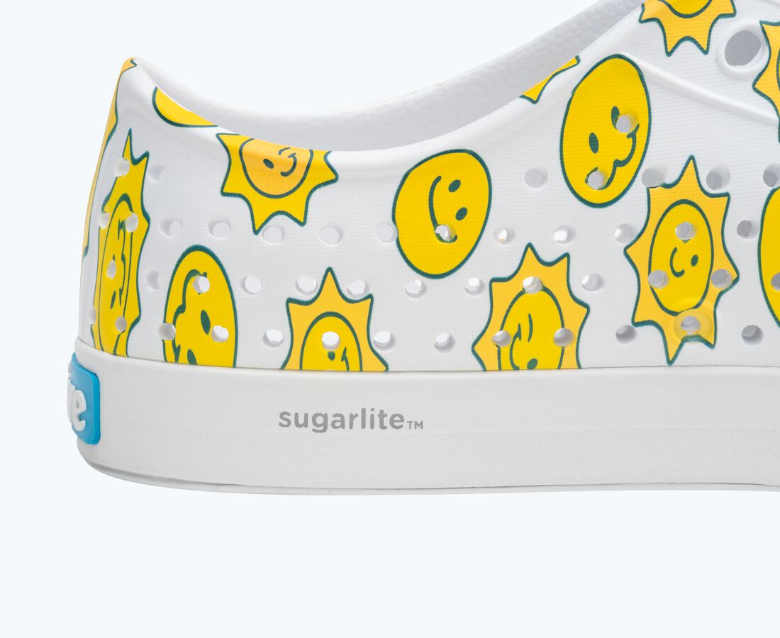 Native Shoes Women's Jefferson Print - Shell White/ Shell White/ Raincoat Sunsmile