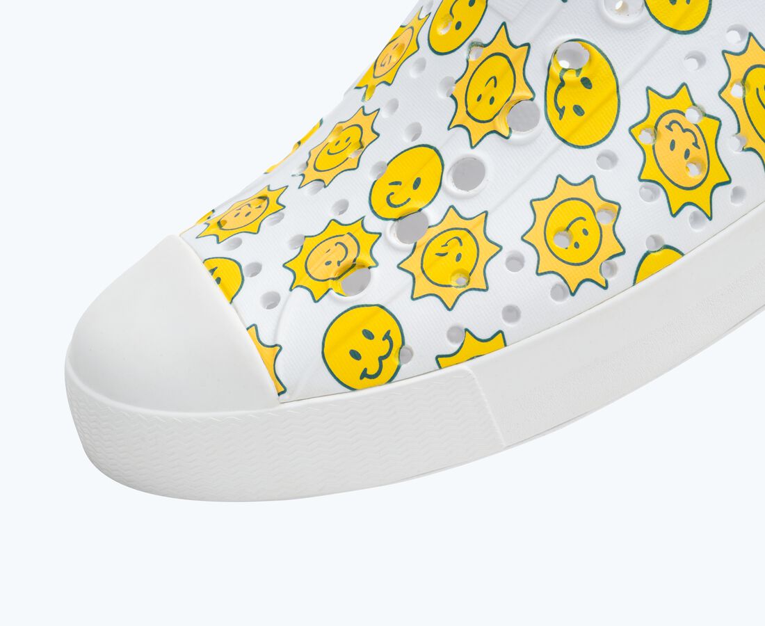 Native Shoes Women's Jefferson Print - Shell White/ Shell White/ Raincoat Sunsmile