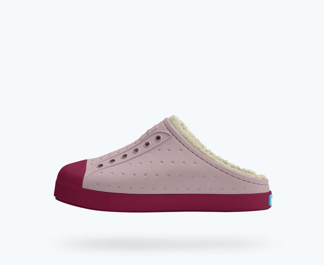 Native Shoes Jefferson Cozy Big Kids - Balos Pink/ Root Red/ Bone White